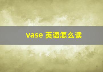 vase 英语怎么读